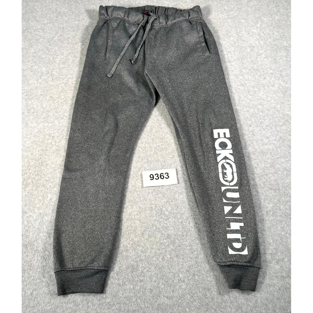 Ecko Unltd Sweatpants Mens‎ XL Gray Fleece Lined Drawstring Tapered Leg Athletic